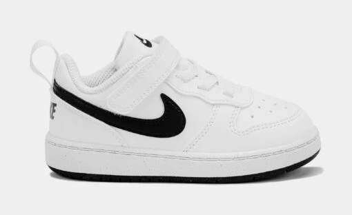 Nike Court Borough Low Recraft Infant Toddler Basketball Shoes (White/Black) -Nike fc15416761cb1ab4ee74d348bc6b1701