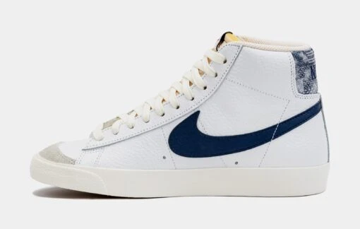 Nike Blazer Mid ’77 Washed Denim Mens Lifestyle Shoes (White/Blue) -Nike fe279d1c929a9410178268c9522caa64