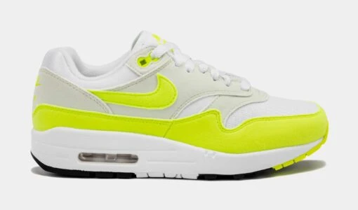 Nike Air Max 1 Volt Suede Womens Running Shoes (Volt/White) -Nike fecd78ad175793688f8196b7bd83cec9