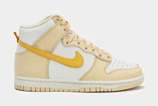 Nike Dunk High Pure Vanilla Womens Lifestyle Shoes (White/Yellow) -Nike ff5fa7f9958294c6c099fe3e92a1386d